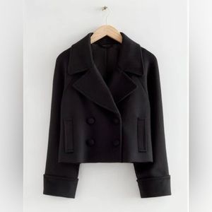 & other stories cropped wool blend Pea coat NWOT
